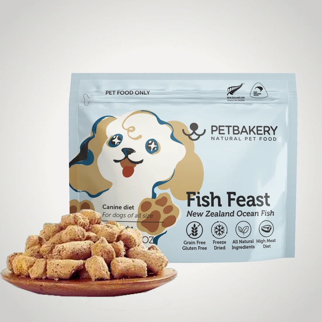 Petbakery Fish Feast freeze-dried dog treats 50g pack