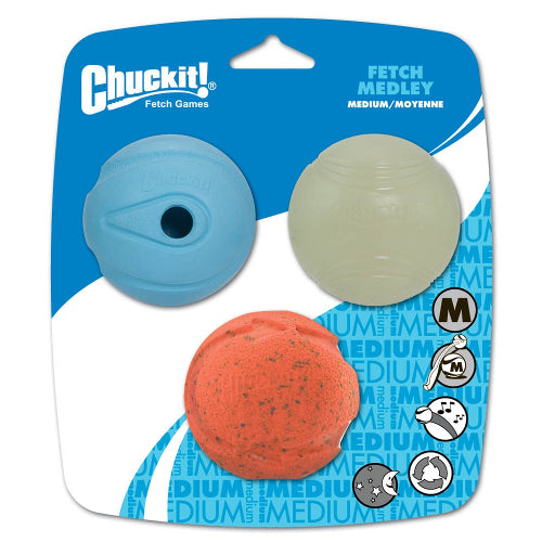 Chuckit! Fetch Medley Assorted Balls 3pk