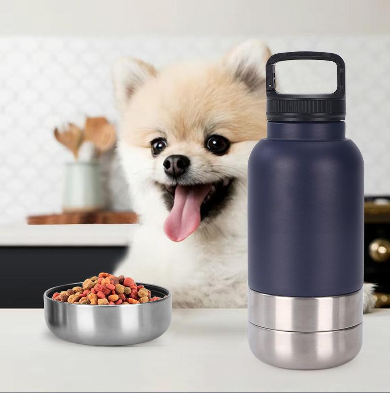 3-in-1 Travel Water Bottle with Food Container
