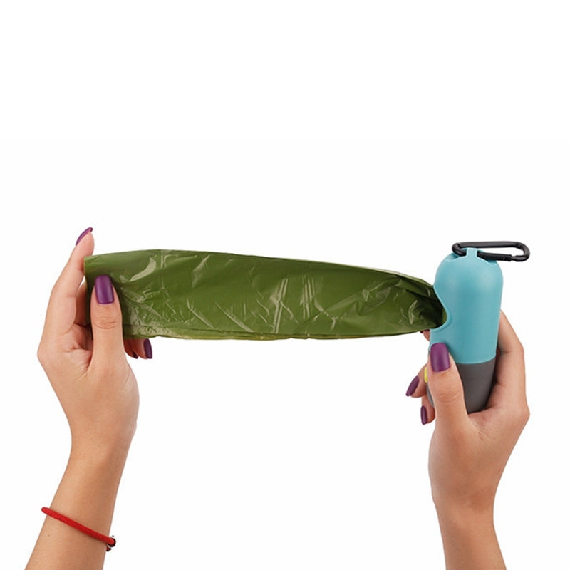 LED Poop Bag Dispenser with Flashlight