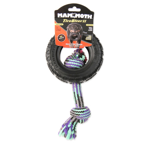 Mammoth Pet Products TireBiter II With Rope – Durable Tug & Chew Toy