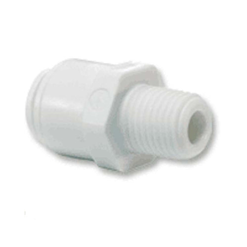 JG 1/4 inch x 1/4 inch NPTF Male Adaptor - White