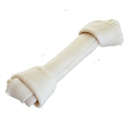 White Knotted Rawhide Bone 10cm