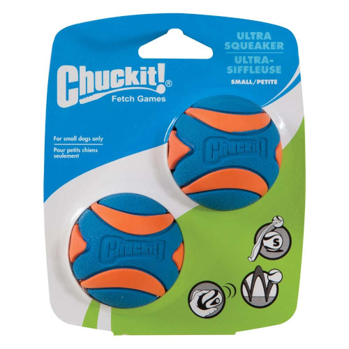 Chuckit! Ultra Squeaker Balls Dog Toy Small 2 Pack