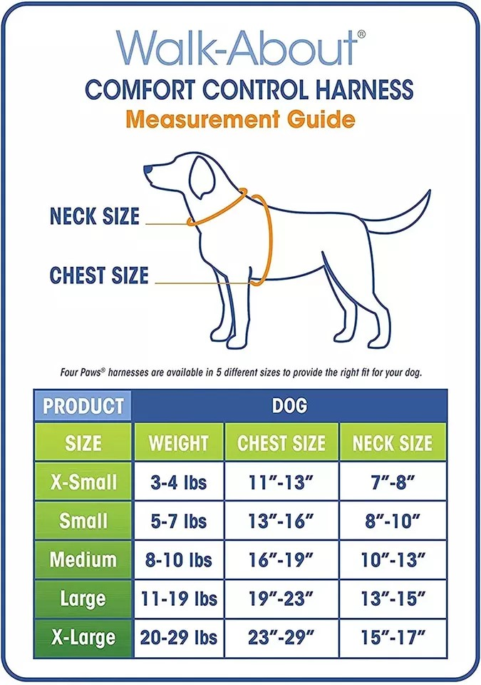 Four Paws Walk-About Comfort control Harness