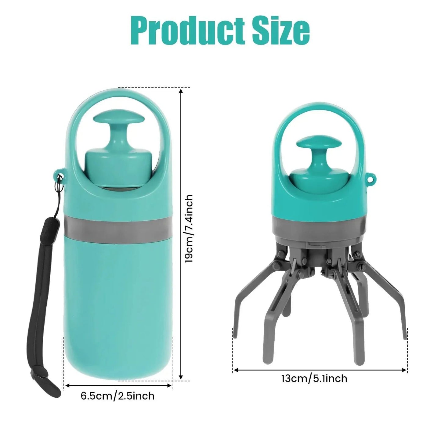 Portable Pet Poop Scooper with Bag Dispenser