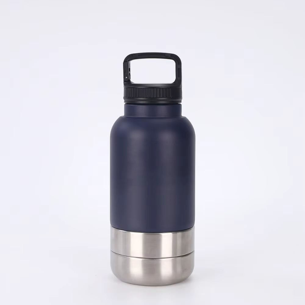 3-in-1 Travel Water Bottle with Food Container