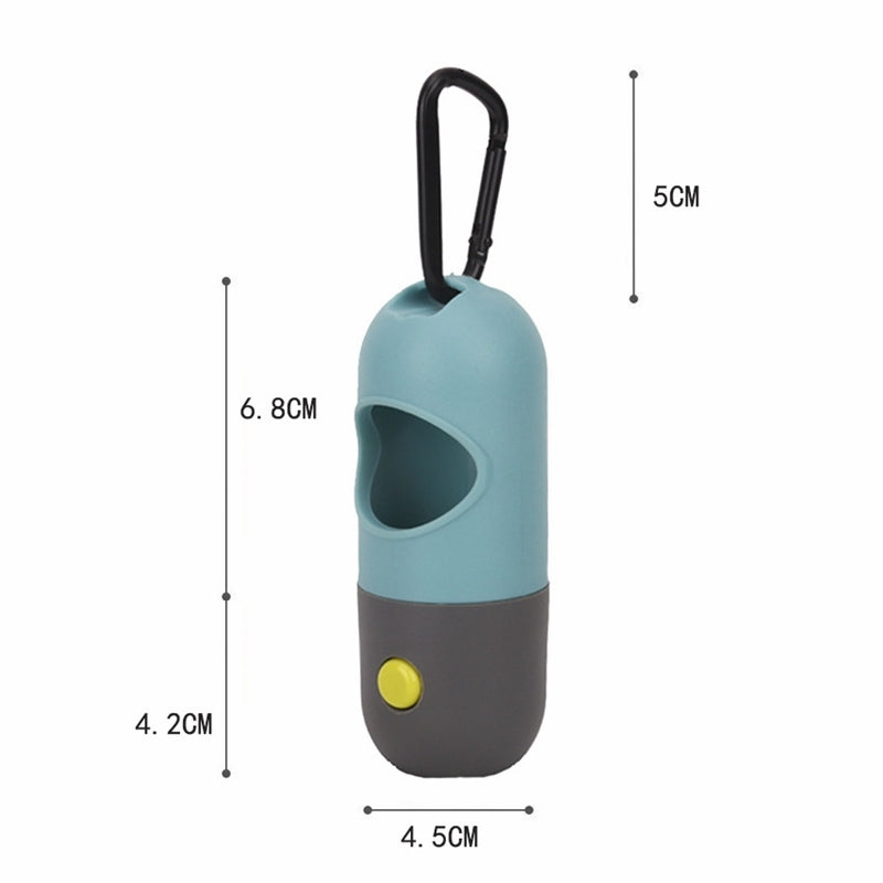 LED Poop Bag Dispenser with Flashlight