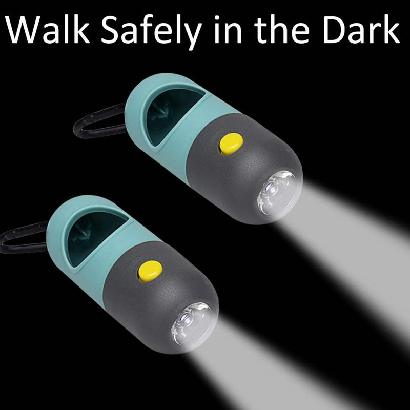 LED Poop Bag Dispenser with Flashlight
