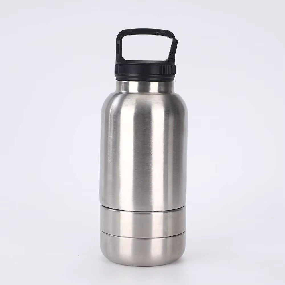 3-in-1 Travel Water Bottle with Food Container