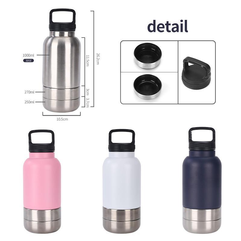 3-in-1 Travel Water Bottle with Food Container