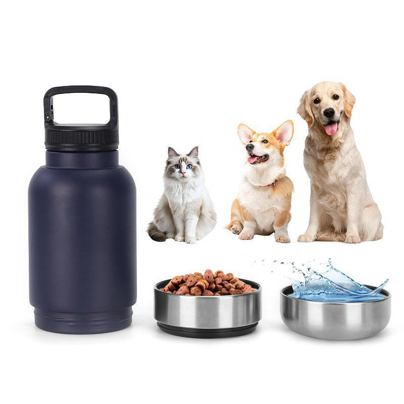3-in-1 Travel Water Bottle with Food Container