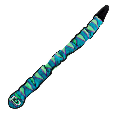 Outward Hound Invincibles Snake 6 Squeakers XL Blue/Green Dog Toy