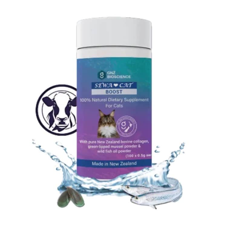SEWA Cat Boost 50g — Natural Collagen, Green Lipped Mussel & Fish Roe Powder for Cats