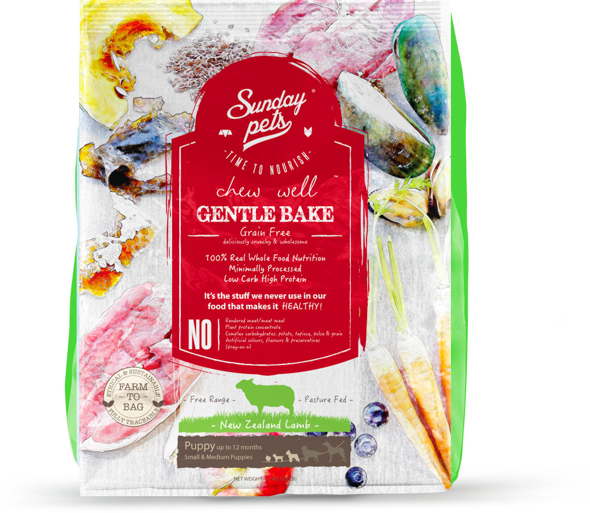 Sunday Pets Gentle Bake Lamb Dog Food 1.3kg | NZ – Barking Buddies